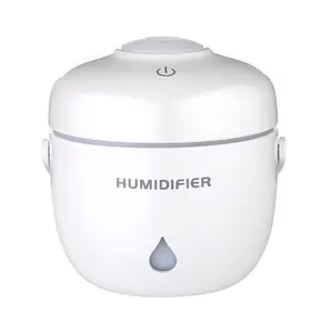 Ultrasonic Mini USB Humidifier, Rice Cooker Mini USB Humidifier Creative Gift with Atmosphere Light for Home Office