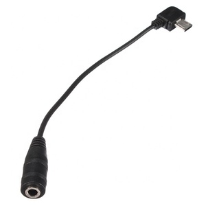 Câble audio Micro <span class=keywords><strong>USB</strong></span> mâle à angle droit vers prise femelle 3,5 mm avec conducteur en cuivre pur et blindage en feuille Garantie de 12 mois - Product Image 3