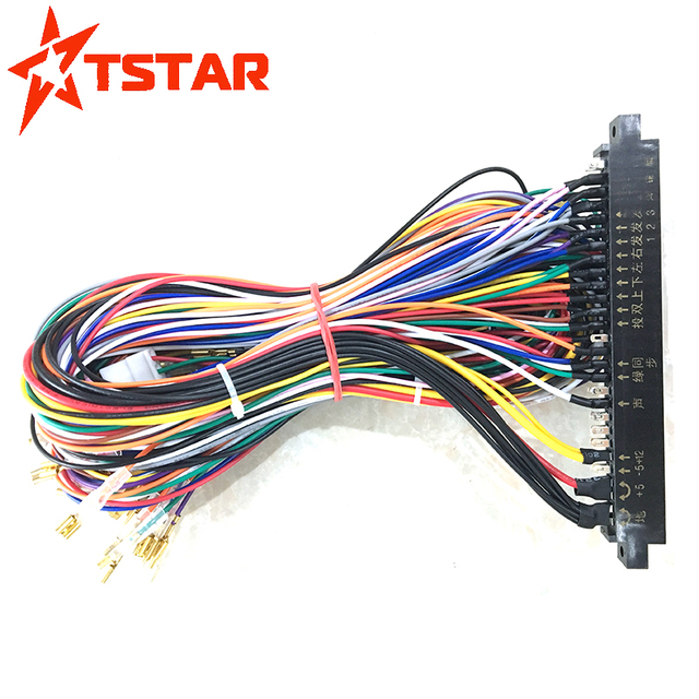 28P Arcade JAMMA Cabinet Wiring Harness Loom Multicade Arcade PCB Cable for 6 Button
