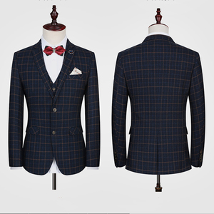 <span class=keywords><strong>Traje</strong></span> informal o de negocios para <span class=keywords><strong>hombre</strong></span>, de tres piezas <span class=keywords><strong>traje</strong></span> a rayas de alta calidad, ajustado - Product Image 2