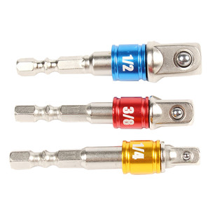 Bộ Chuyển Đổi Ổ Cắm <span class=keywords><strong>3</strong></span> Trong 1 Cấp Độ Tác Động/Mở Rộng Biến Máy Khoan Điện Thành Bộ Điều Khiển Đai Ốc Tốc Độ Cao 1/4 ", Ổ Cắm <span class=keywords><strong>3</strong></span>/<span class=keywords><strong>8</strong></span>" 1/2 "Để Khoan - Product Image 6