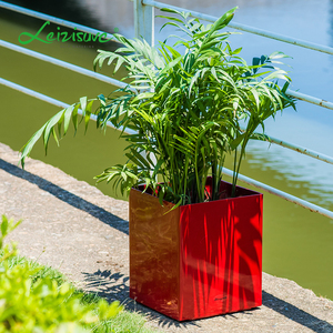 perezoso cuadrado de plástico interior de sala de estar de riego flor planta contenedores moderna maceta macetas para plantas - Product Image 3
