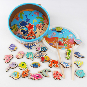 Los niños educación temprana de tilo de grabado láser interacción padre-hijo juegos de mesa 41 barriles de pesca - Product Image 3