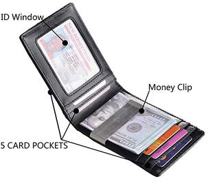 Portafogli Slim da <span class=keywords><strong>Uomo</strong></span> con Fermasoldi in Fibra di Carbonio, <span class=keywords><strong>Portafoglio</strong></span> RFID in Pelle - Product Image 3