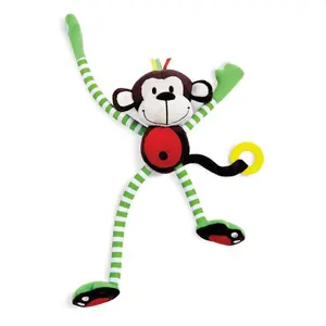 Полосатая факантная Радуга длинные руки и ноги мягкая обезьяна животные плюшевая игрушка