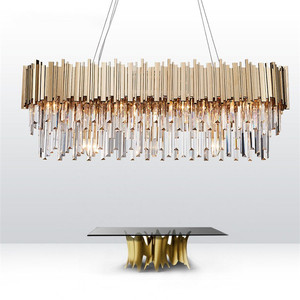 <span class=keywords><strong>Lampadario</strong></span> Rettangolare <span class=keywords><strong>Moderno</strong></span> in Acciaio Inox e Cristallo Design Italiano E14 per Hotel e Ristoranti Stile <span class=keywords><strong>Rustico</strong></span> - Product Image 4