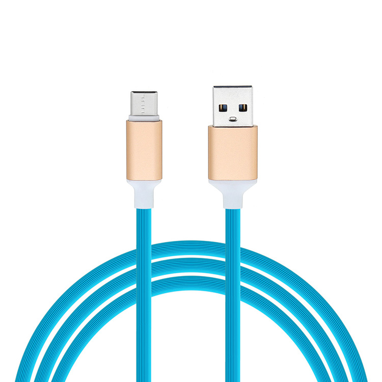Оптовая продажа многоцветной полосатый линии мобильного телефона usb Type-C кабель для передачи данных