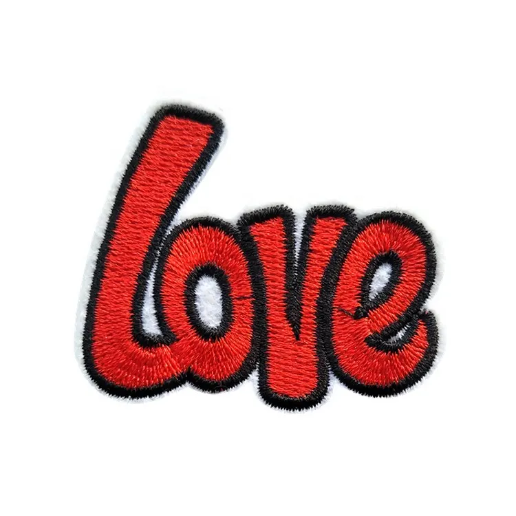 China Manufacturer Supply Exquisite Love Heart Pattern Embroidery Clothing Patch