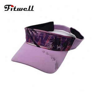 De moda bordadas visera de <span class=keywords><strong>sol</strong></span> <span class=keywords><strong>al</strong></span> aire libre deporte gorra sombrero púrpura - Product Image 1