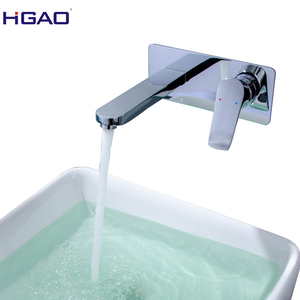 Diseño <span class=keywords><strong>moderno</strong></span> sola manija cromo Chapado en oculta montado en la pared de la cuenca del grifo - Product Image 3