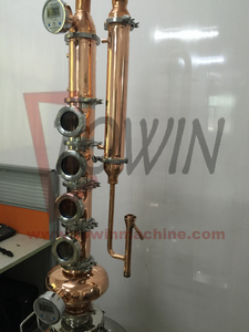 Colonne de distillation <span class=keywords><strong>en</strong></span> verre de cuivre usagée, alambic à alcool, distillateur à vendre - Product Image 6