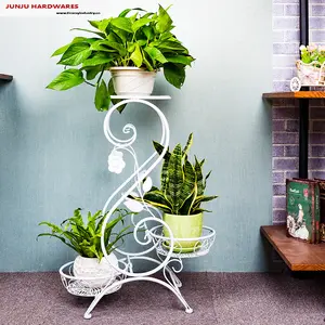 China Factory Luxury Outdoor Plant Pots With Stand Metal