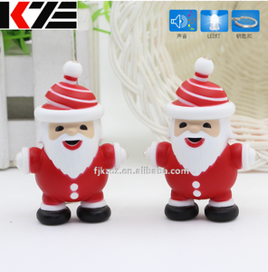 Santa claus trousseau avec son et lumière De Noël LED porte-clefs - Product Image 6