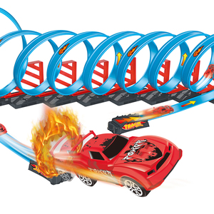 DIHUA Jouet <span class=keywords><strong>Circuit</strong></span> de course infini avec véhicules à rétrofriction pour garçons, ensemble de jeu interactif pour enfants, cadeau pour intérieur et extérieur - Product Image 2
