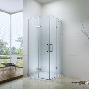 Bon prix forme Carrée portable cabine de douche en aluminium profil avec porte pliante