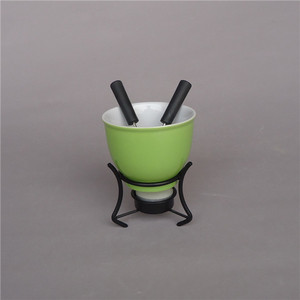 Moderna cocina de Arte de color verde chocolate crisol de queso cerámica olla de fondue - Product Image 1