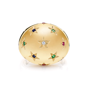 Bijoux <span class=keywords><strong>DUBAI</strong></span> Hip Hop Punk Rainbow Color Zirconia Star <span class=keywords><strong>Bombe</strong></span> Cocktail Ring for Party - Product Image 4