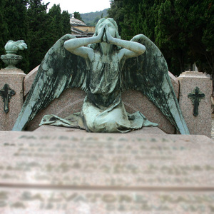 Estatua de Ángel de metal antiguo de alta calidad, estatua de bronce de cementerio, artesanal - Product Image 6