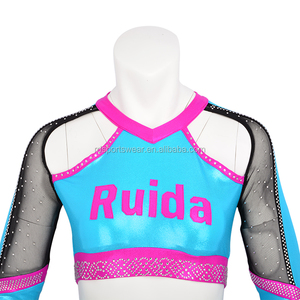 Abbina i colori della tua squadra Crop top uniforme per <span class=keywords><strong>cheerleading</strong></span> - Product Image 5