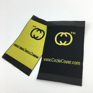 Chất Lượng Cao Nhãn Kích Cỡ Quần Áo Đen Trung Tâm Gấp Dệt Nhãn Kích Thước - Product Image 2