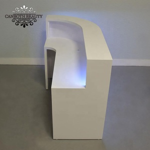 Escritorio <span class=keywords><strong>de</strong></span> recepción frontal para salón <span class=keywords><strong>de</strong></span> belleza moderno, forma curva, deskCB-R105 <span class=keywords><strong>de</strong></span> recepción para oficina - Product Image 2