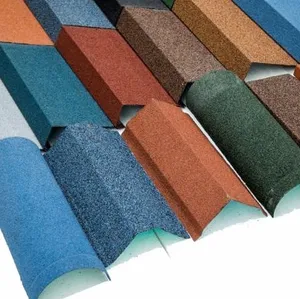 Plateau Valey mural <span class=keywords><strong>en</strong></span> métal revêtu, carreaux de toit, couleur - Product Image 1