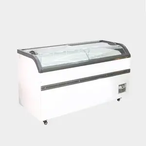 Superfície comercial aht freezer com portas de vidro deslizantes