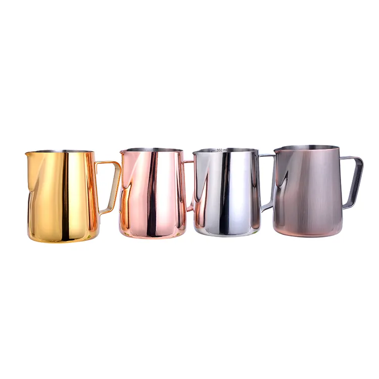 Bán Buôn Thép Không Gỉ 304 Cà Phê Sữa Bọt Pitcher/Jug Với Đo Lường