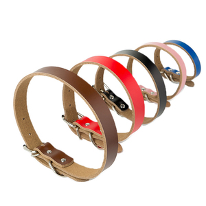 Alta calidad ronda de cuero suave perro collares para mascotas - Product Image 2