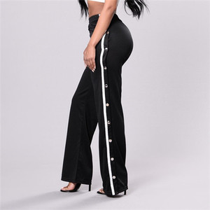 Nuovi <span class=keywords><strong>pantaloni</strong></span> <span class=keywords><strong>neri</strong></span> personalizzati <span class=keywords><strong>pantaloni</strong></span> a gamba larga da <span class=keywords><strong>donna</strong></span> per tutta la stagione - Product Image 3