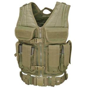 Gilet tattico verde militare in poliestere