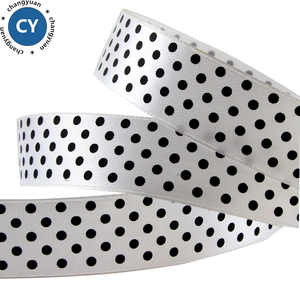 De seda <span class=keywords><strong>chino</strong></span> de Gimnasia Rítmica danza cinta de 1,5 cm impreso blanco y negro patrón de punto de cinta de satén - Product Image 1