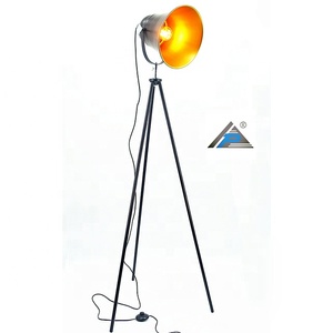 Luxury Living Room Interior Decoration Industrial Style Design Classical Black Matt Finish <strong>Tripod</strong> LED Standing <strong>Floor</strong> Light <strong>Lamp</strong> - Product Image 3