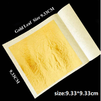 Feuille de couleur or véritable 24 k, 20 pièces, feuille de meubles, pour soins hydratant de la peau, feuille d'or 24 k