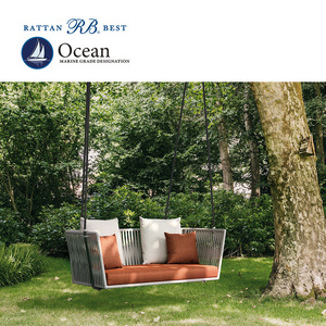 Outdoor Morden Hanging Rope <strong>Swing</strong> Sofa Aluminum <strong>Frame</strong> - Product Image 3