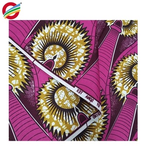 Africana de impresión de verdadero cera bloque imprime color de <span class=keywords><strong>la</strong></span> tela con flores - Product Image 5