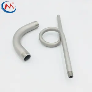 high quality male thread two end stainless steel bend tube nipples 45 90 degree siphon/syphon