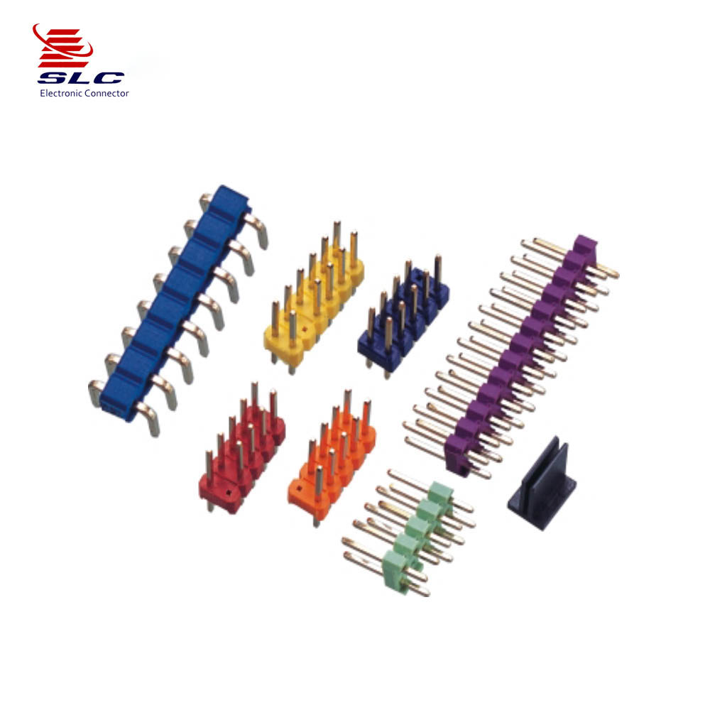 2*40P 2,54 мм цветной двухрядный прямой контактный разъем