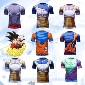 Hombres al por mayor de <span class=keywords><strong>ropa</strong></span> del desgaste del gimnasio 3D Anime <span class=keywords><strong>Dragon</strong></span> <span class=keywords><strong>Ball</strong></span> <span class=keywords><strong>Z</strong></span> Vegeta manga corta manga compresión - Product Image 6