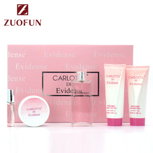 Carlotta de evidense Pink 100ml + 15ml damas perfume Body Spray 5pcs fijado - Product Image 1