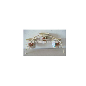 <span class=keywords><strong>Trois</strong></span> pots ronds planteur avec semi - circulaire fleur stand métal papier autocollant et puissance couché pot de fleur - Product Image 1