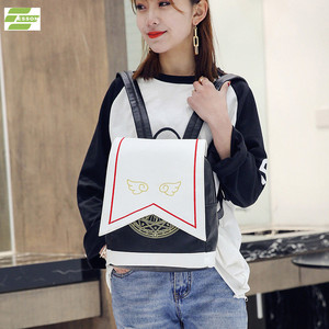 Sac à dos d'école en cuir PU, nouvelle <span class=keywords><strong>mode</strong></span> japonaise avec ailes brodé<span class=keywords><strong>es</strong></span> mignonnes - Product Image 2
