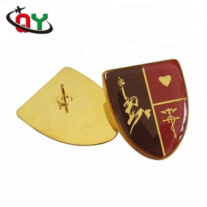 Badge maker a buon mercato promozionale personalizzato in bianco dello smalto logo di sicurezza tappo di metallo esercito militare risvolto pin distintivo nessun ordine minimo - Product Image 2