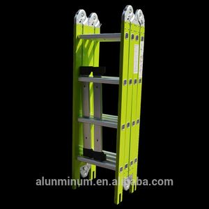 Plastik Disemprot Empat Penguncian Engsel Aluminium Langkah Serbaguna Tangga - Product Image 4