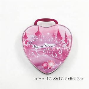 Hình trái tim ăn trưa tin hộp kim loại tin trường hợp hộp lưu trữ tin với xử lý - Product Image 5