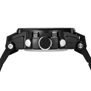 Orologio da Polso Tattico Nero Impermeabile 50mm Unisex Sportivo di Lusso con Cinturino in Lega e TPU, Doppio Display, Allarme, Cronografo, Subacqueo - Product Image 6