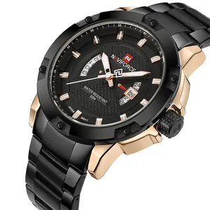 Naviforce Horloge 9085 Luxe Roestvrij Staal Quartz Horloges Mannen Pols Casual Waterdichte Polshorloges Relogio Masculino