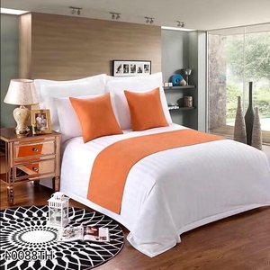 Blanc 100 Coton Pleine Reine Satin Rayure Jacquard Lit Ensembles Housse De Couette King Size Personnalisé Pas Cher Hôtel Couvre Guangzhou - Product Image 4
