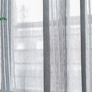 Œillets en Voile de fenêtre, tissu en lin de haute qualité gris <span class=keywords><strong>blanc</strong></span>, rayures en Tulle pour fenêtre, salon, chambre à coucher, fenêtres - Product Image 4