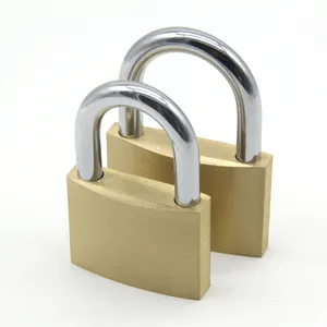 ขายส่ง อพาร์ทเม้นท์ประตูล็อค master key-กุญแจสายยูทองเหลืองเพื่อความปลอดภัย,ตัวล็อคแบบแข็งขนาด20มม. 30มม. พร้อมกุญแจมาสเตอร์โลโก้ฟรี